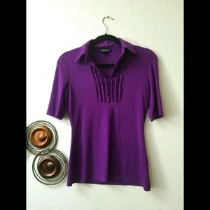 A.Byer Purple V-Neck Blouse